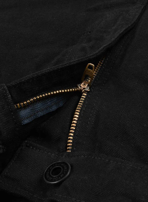 Stretch Jet Black Overdyed Jeans - 12oz Ring Denim