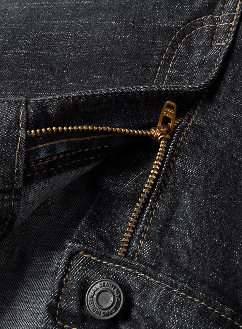 Texas Black Stretch Indigo Wash Whisker Jeans