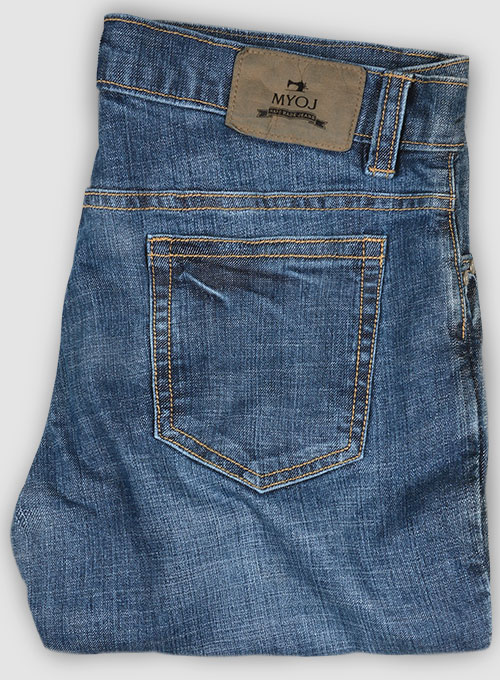 Texas Blue Stretch Stone Wash Whisker Jeans : Made To Measure Custom ...