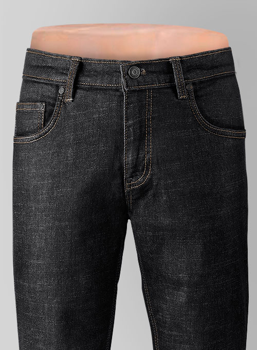 Texas Black Hard Wash Stretch Jeans