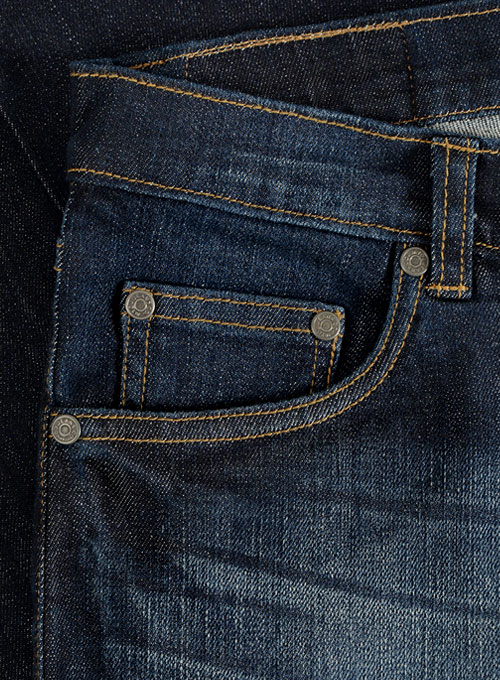 Wangle Blue Hard Wash Whisker Stretch Jeans : Made To Measure Custom ...