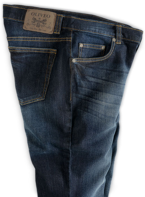 Wangle Blue Hard Wash Whisker Stretch Jeans : Made To Measure Custom ...