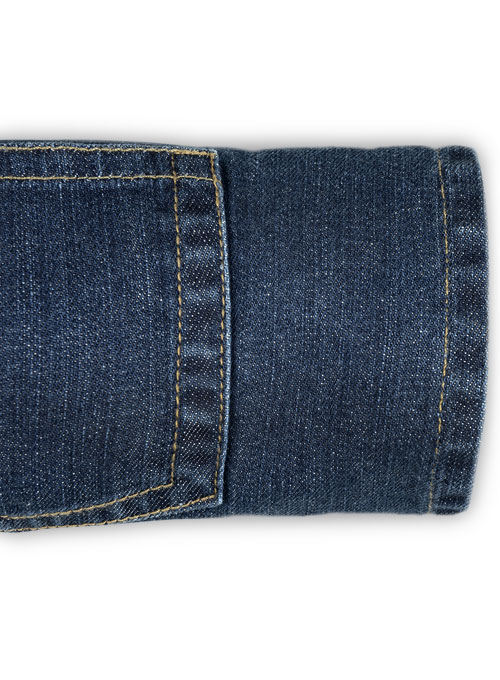 Wangle Blue Stone Wash Stretch Jeans