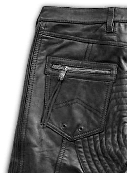 Leather  Biker Jeans - Style #505