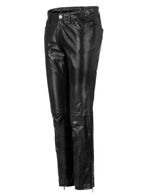 Leather  Biker Jeans - Style #500