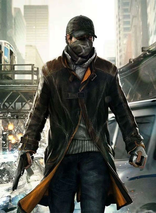 Aiden Pearce Watch Dog Leather Trench Coat