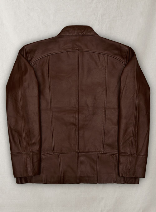 Bascilo Brown Leather Cycle Jacket #3 - 3XL