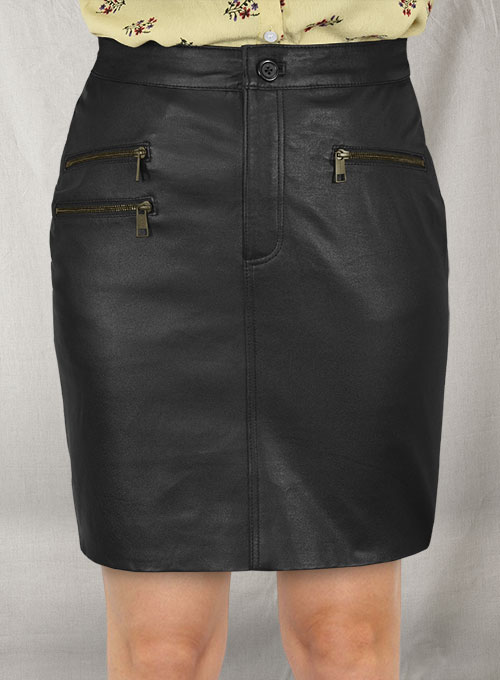 Blake Lively Leather Skirt #1