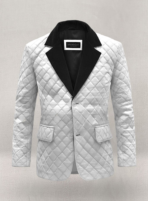 Bocelli Tuxedo Quilted Leather Blazer