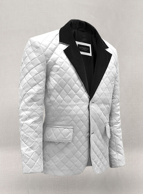 Bocelli Tuxedo Quilted Leather Blazer