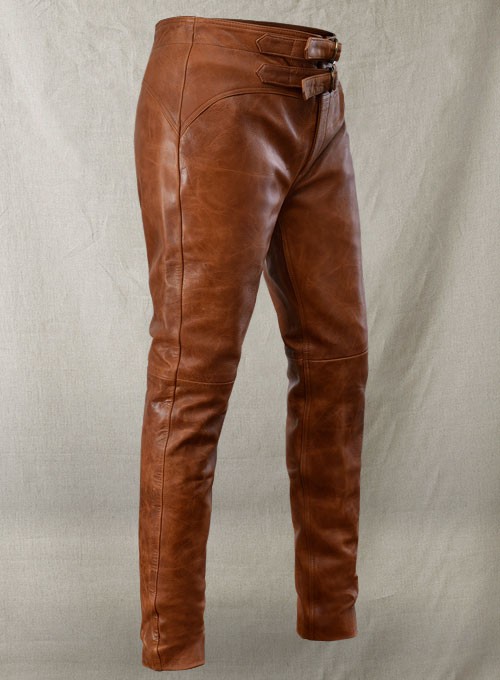 Cognac Jim Morrison Leather Pants