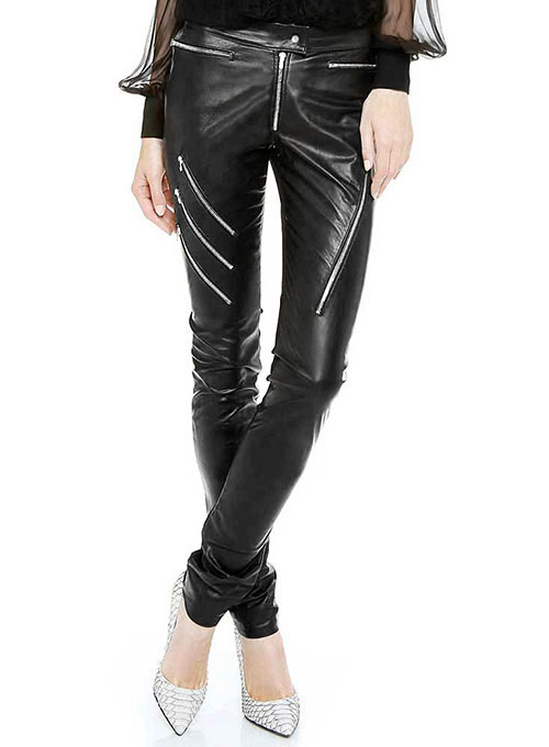 leather pants with zipper