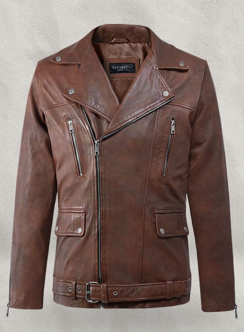 Dauntless Spanish Brown Biker Leather Jacket