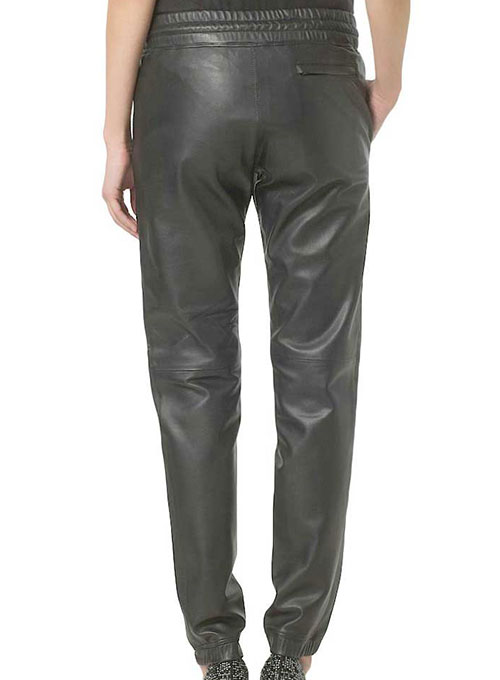 Gym Drawstring Leather Pants