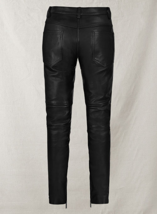 Leather  Biker Jeans - Style #503