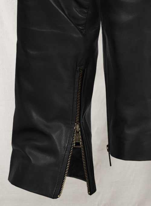 Leather  Biker Jeans - Style #503