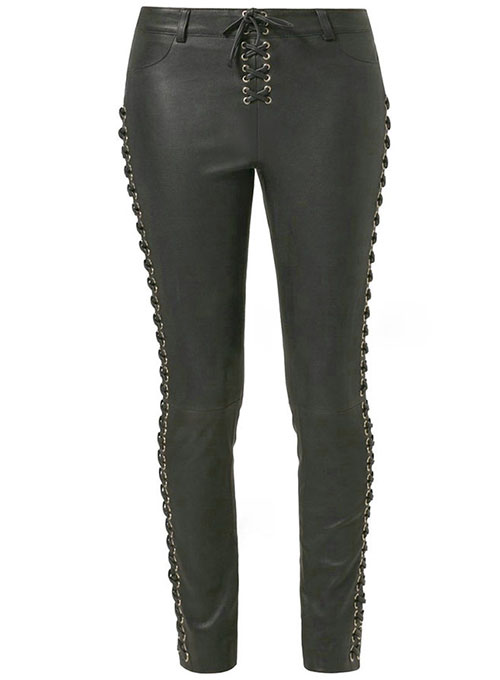 leather jeans women