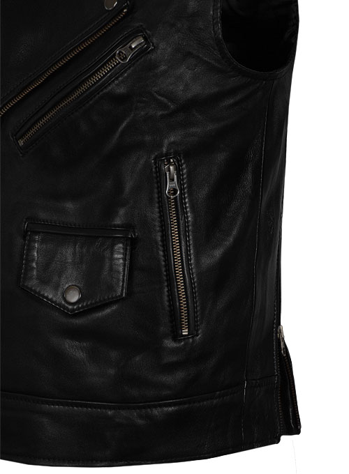 Leather Biker Vest # 315