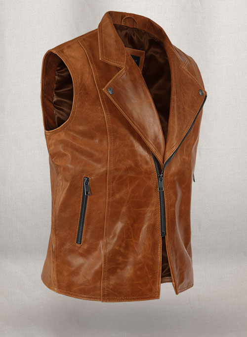 Leather Biker Vest # 311