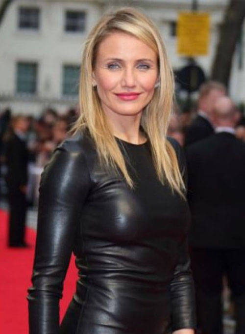 Cameron Diaz Leather Dress