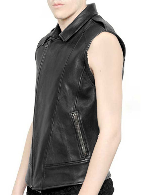 Leather Biker Vest # 317