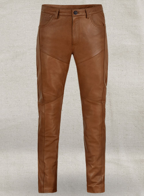 Log Cabin Brown Wax Noach Leather Pants