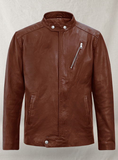 Motorad Tan Biker Leather Jacket