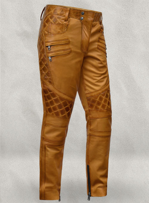 Outlaw Burnt Mustard Leather Pants