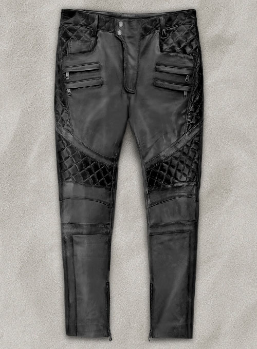 Outlaw Burnt Charcoal Leather Pants