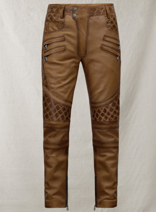 Outlaw Burnt Tan Leather Pants