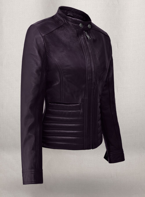 Purple Leather Jacket # 527