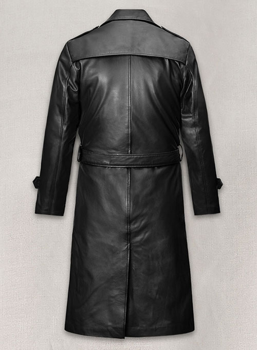 Samuel L. Jackson Shaft Leather Long Coat