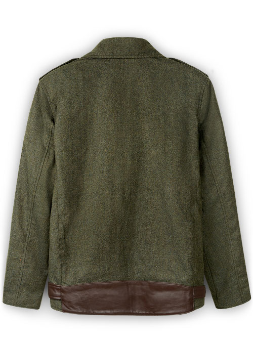 Tweed Leather Combo Jacket # 666