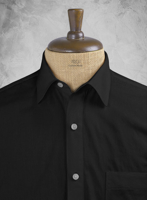 Black Poplene Shirt - Half Sleeves