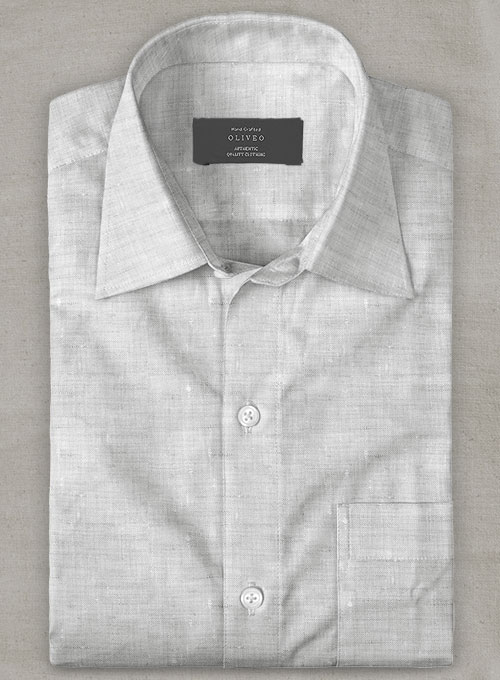 Dublin Gray Linen Shirt  - Half Sleeves