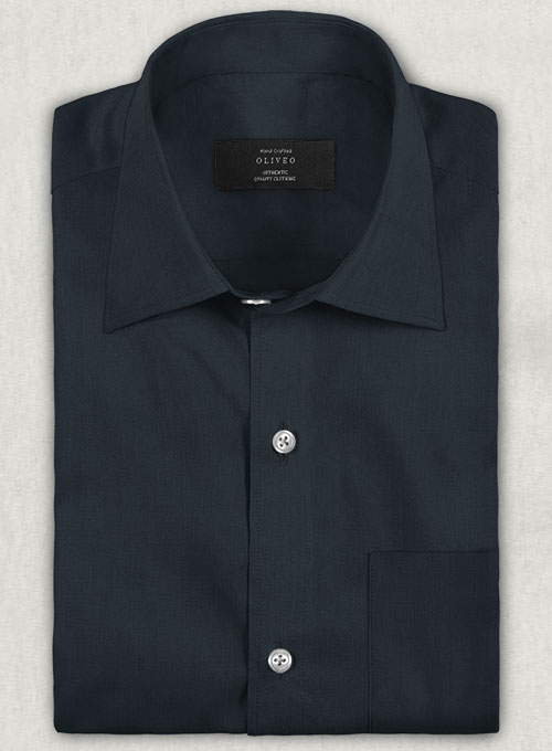 Dark Navy Stretch Twill Shirt