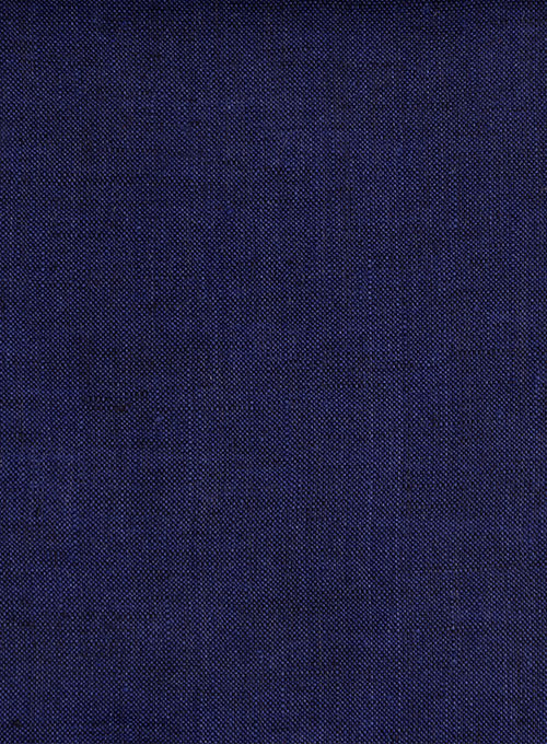 European Indigo Blue Linen Shirt - Half Sleeves