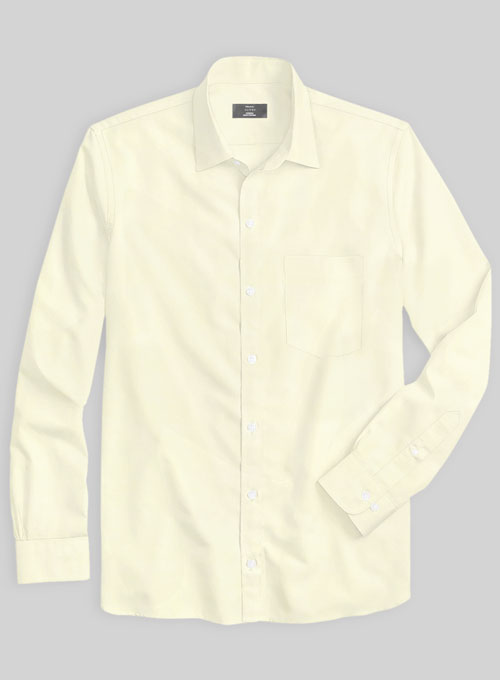 Giza Cream Cotton Shirt- Full Sleeves