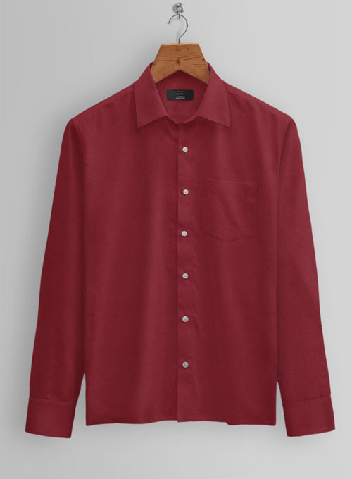 Giza Maroon Cotton Shirt- Full Sleeves