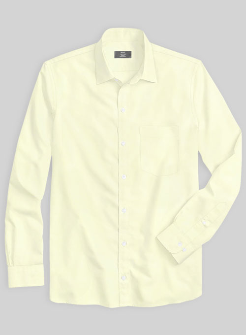 Giza Yellow Cotton Shirt- Full Sleeves