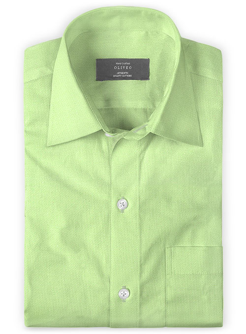 Italian Cotton Twill Green Shirt