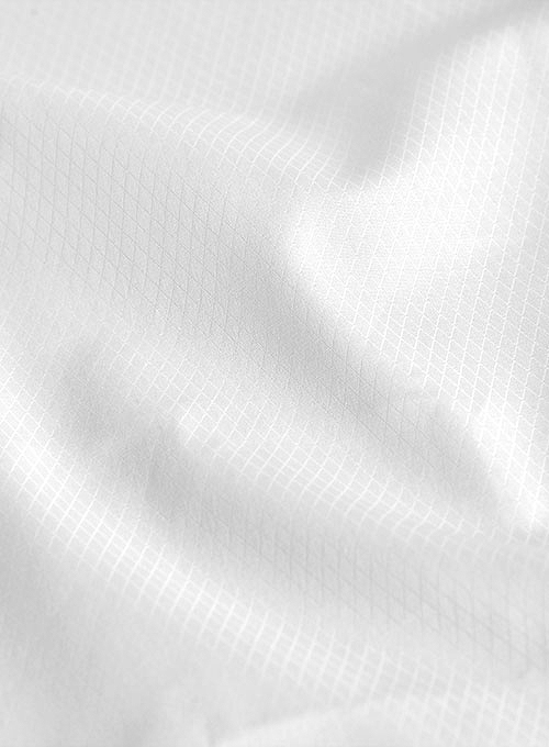 Italian Cotton Dobby Ordaz White Shirt - Half Sleeves