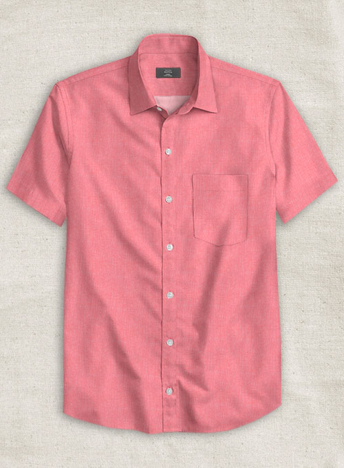 Pink Luxury Twill Shirt - Half Sleeves