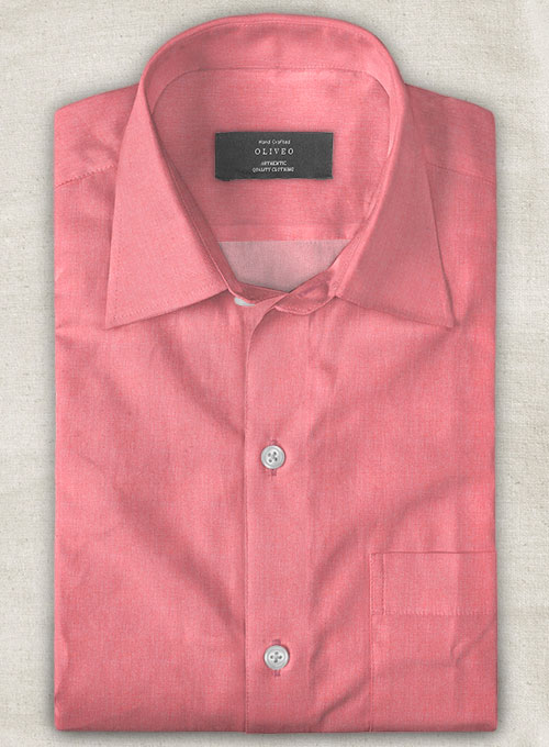 Pink Luxury Twill Shirt - Half Sleeves