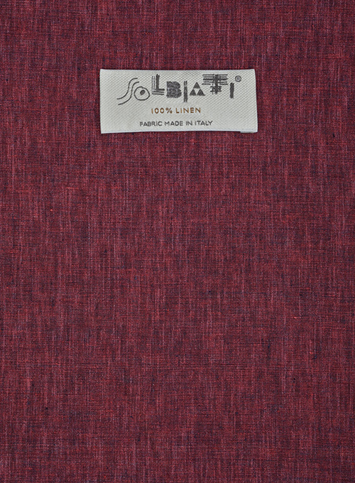 Solbiati Maroon Linen Shirt