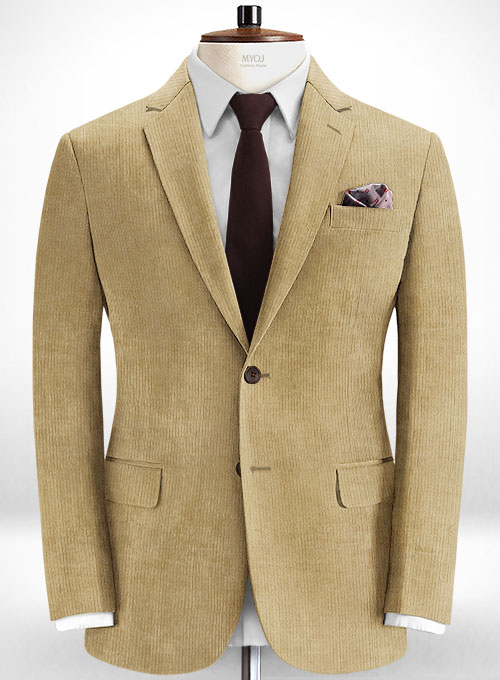 Beige Corduroy Suit