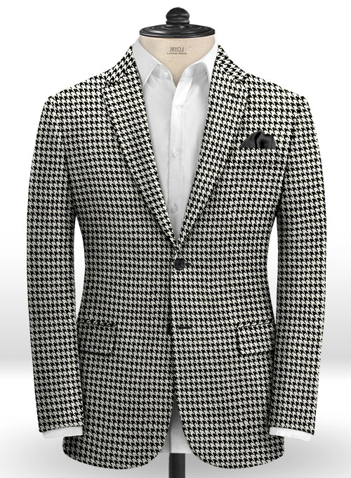 Big Houndstooth BW Tweed Suit : Made To Measure Custom Jeans For Men ...