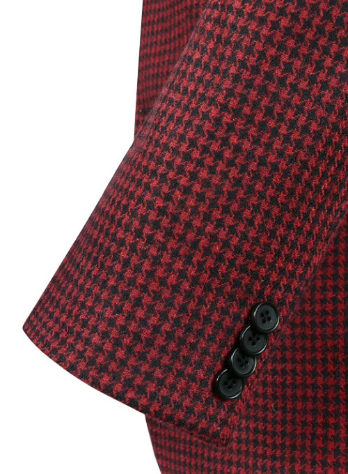 Big Houndstooth Red Tweed Suit