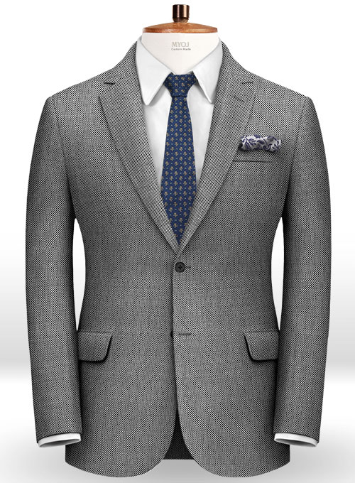 Birdseye Wool Light Gray Suit : Made To Measure Custom Jeans For Men ...
