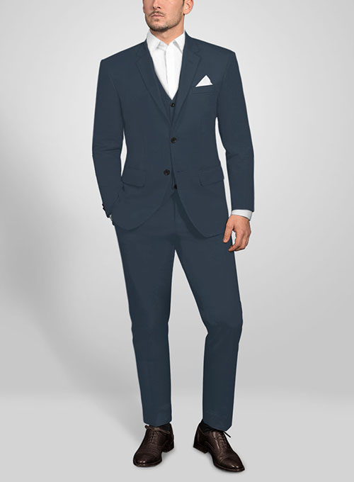 Blue Stretch Chino Suit